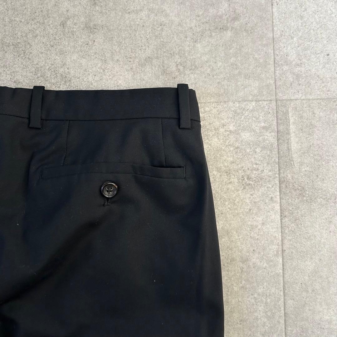 JIL SANDER センタープレススラックス 1タック ブラック サイズ46