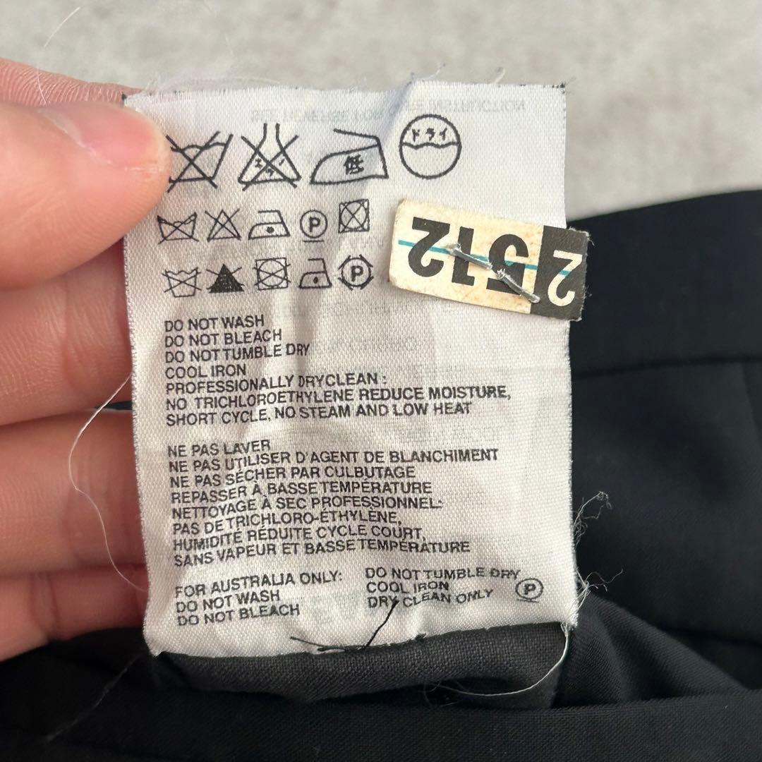 JIL SANDER センタープレススラックス 1タック ブラック サイズ46