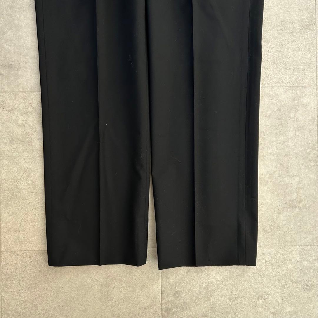 JIL SANDER センタープレススラックス 1タック ブラック サイズ46