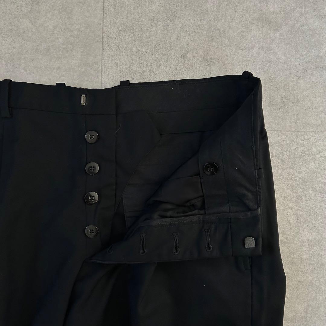 JIL SANDER センタープレススラックス 1タック ブラック サイズ46