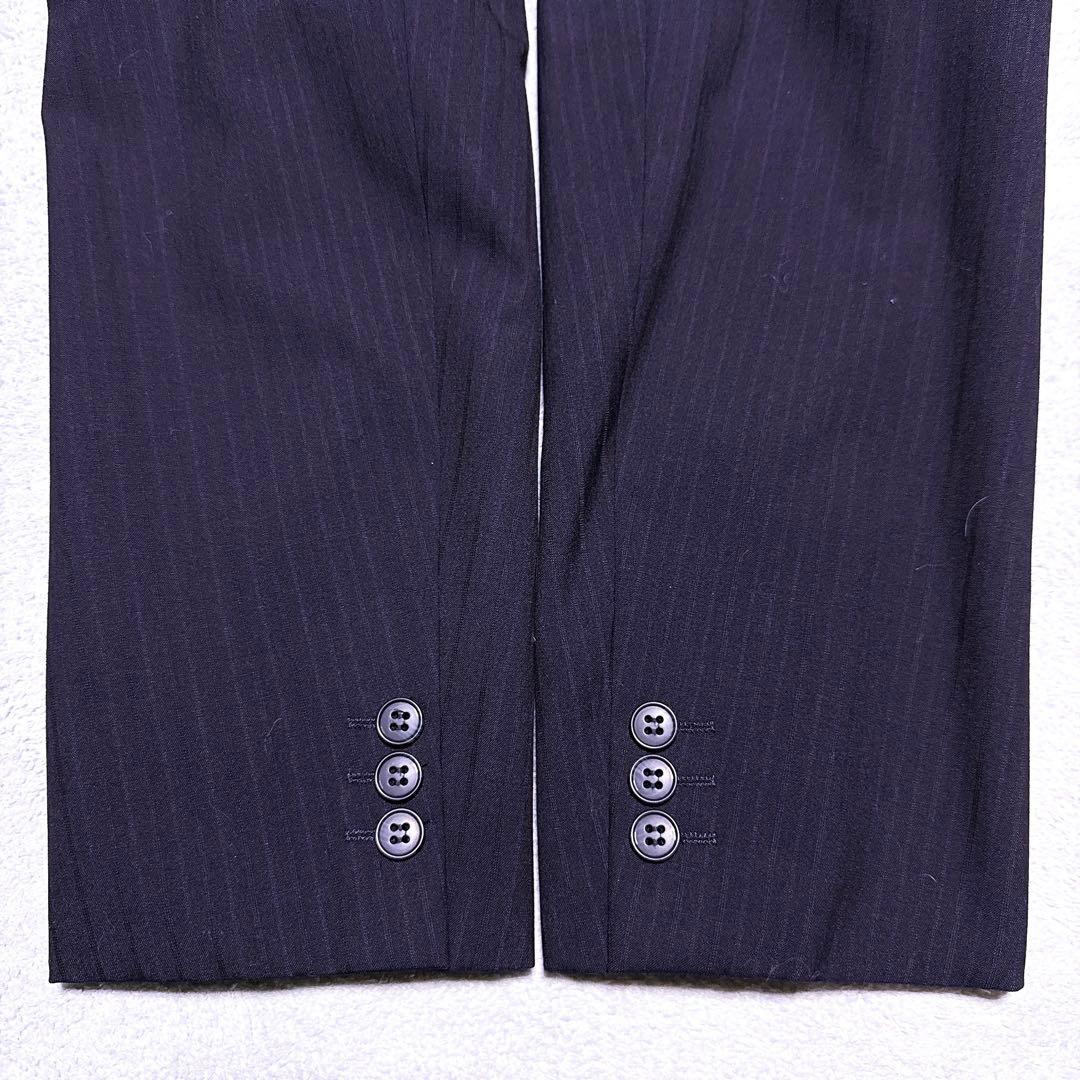 【未使用】ダーバン ロロピアーナ スーツ シャドーストライプ AB6 ネイビー