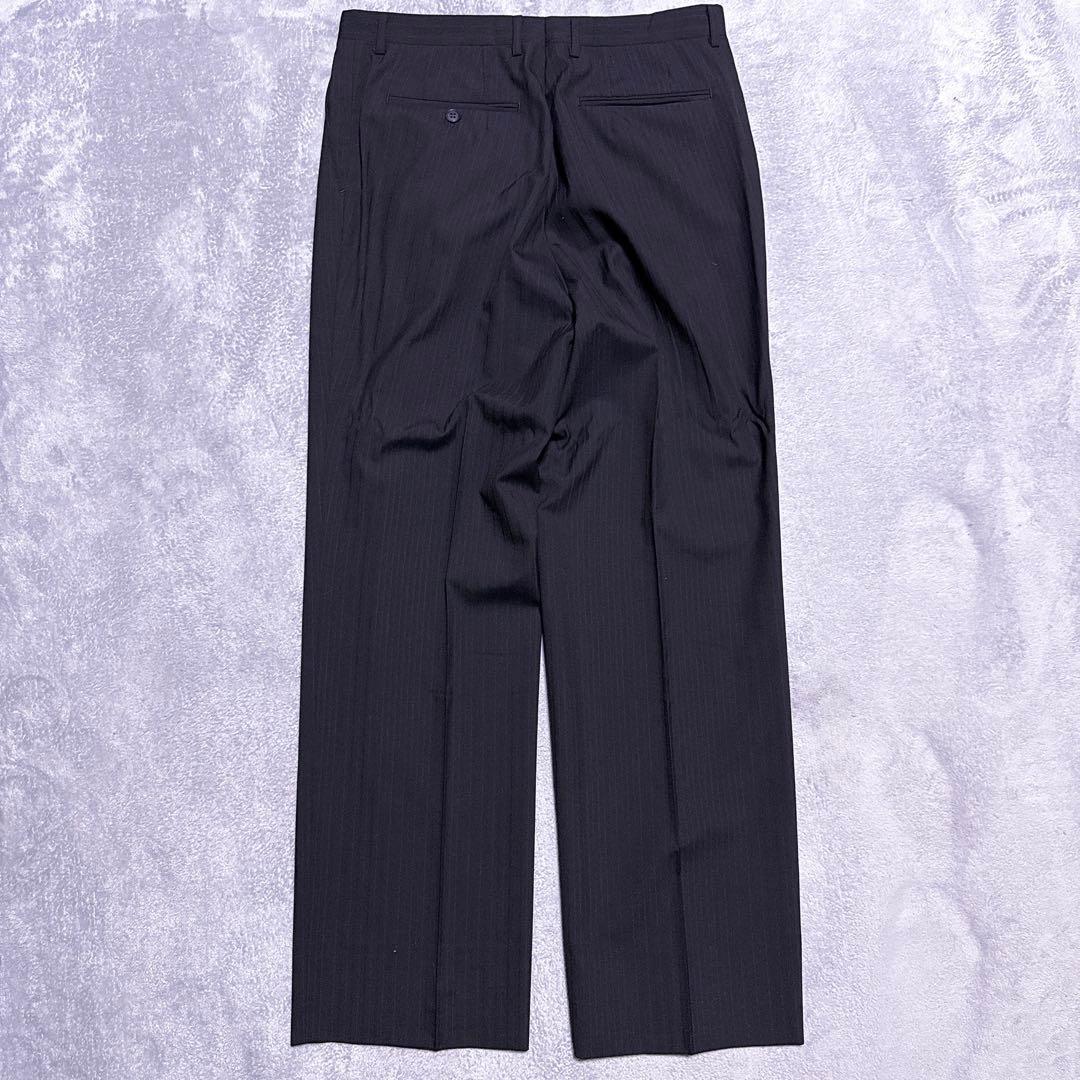 【未使用】ダーバン ロロピアーナ スーツ シャドーストライプ AB6 ネイビー