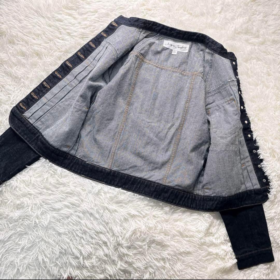 美品✨️si-si-si comfort スタンドカラー デニムジャケット M