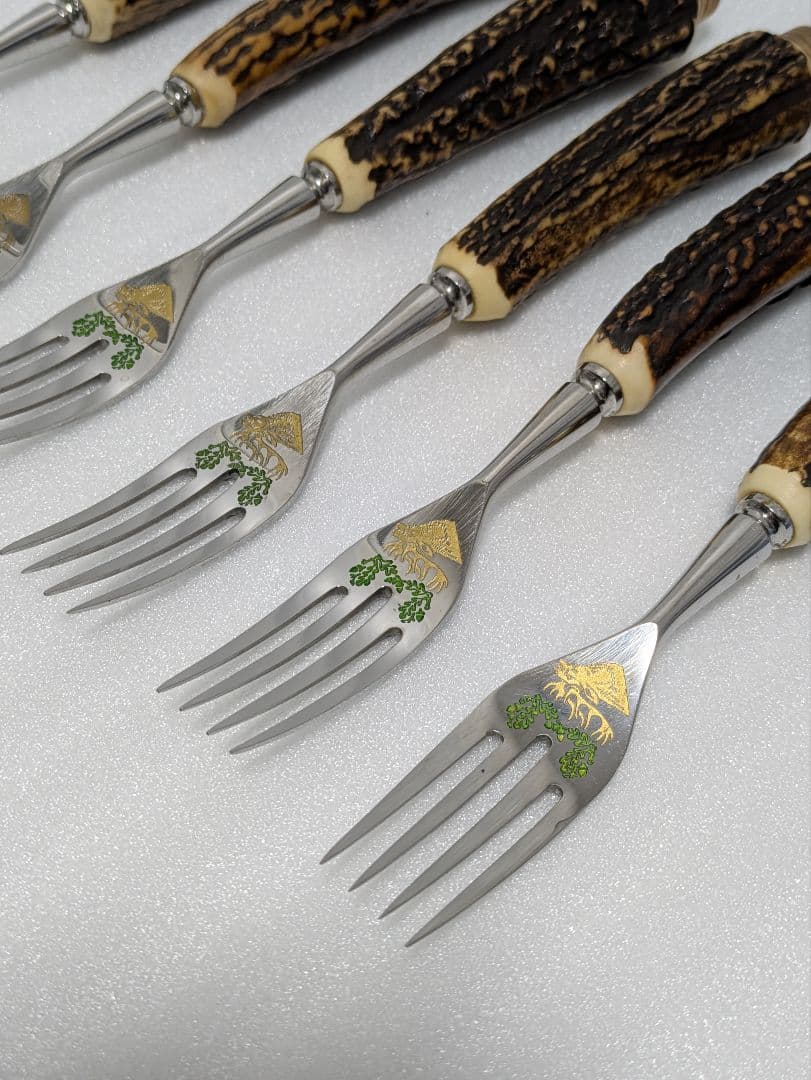 ゾーリンゲン 鹿角 カトラリーセット フォーク ナイフ B204