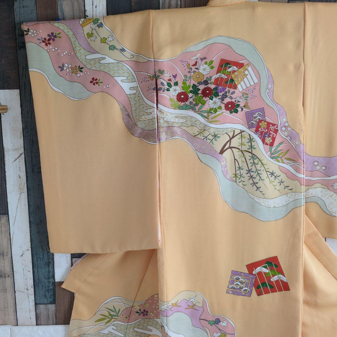 お宮参り　産着　七五三一つ身　正絹　珍しいクリーム色