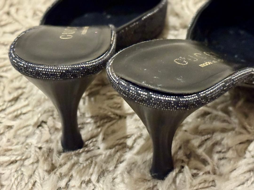 GUCCI グッチ　GGデニムミュール　ブラック　箱付　24〜24.5 美品