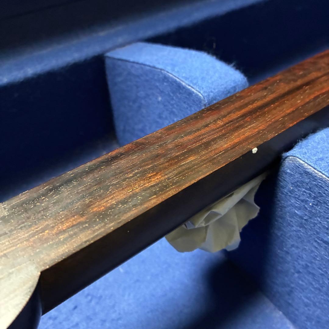 美品 即演奏可能 津軽三味線 紫檀 高級黒檀紅木巻き糸巻き 両面皮破れなし