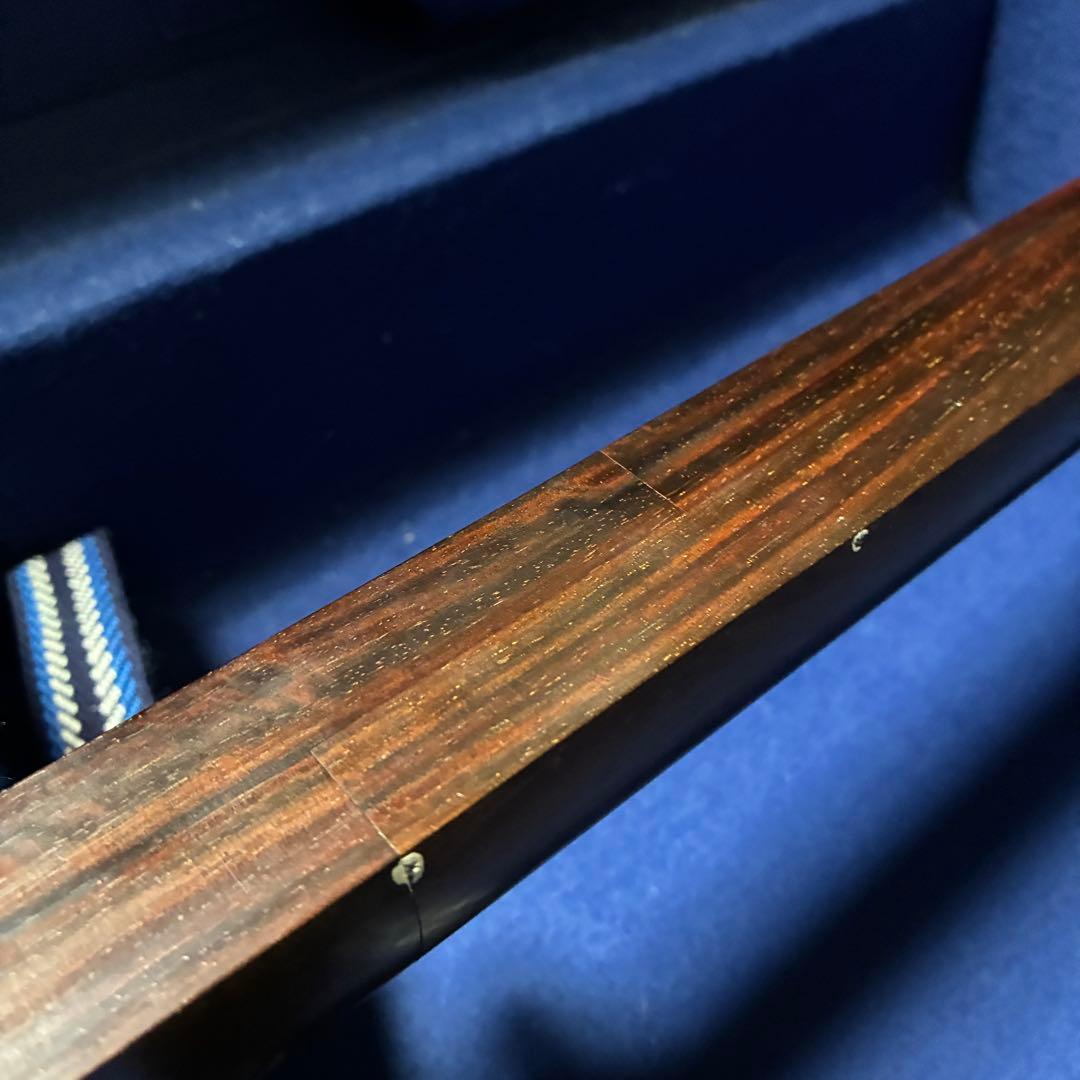 美品 即演奏可能 津軽三味線 紫檀 高級黒檀紅木巻き糸巻き 両面皮破れなし