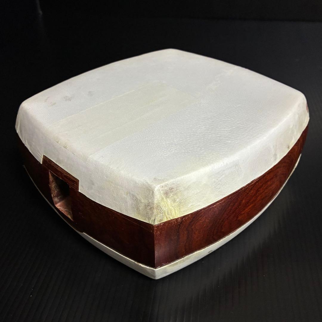 美品 即演奏可能 津軽三味線 紫檀 高級黒檀紅木巻き糸巻き 両面皮破れなし