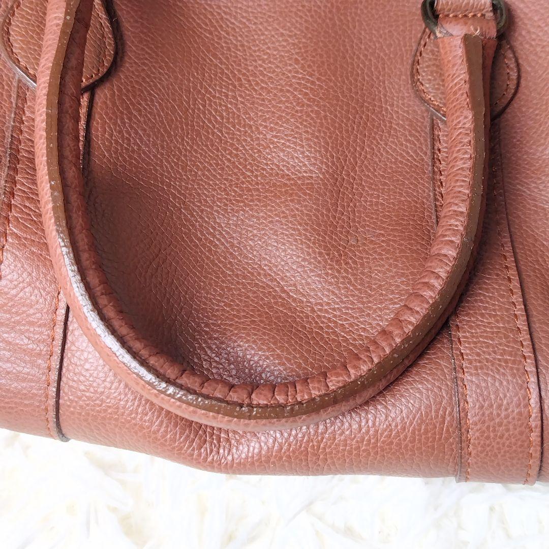 【希少/入手困難/廃盤品】モリタカバン レザー ボストンバッグ 2way 茶色