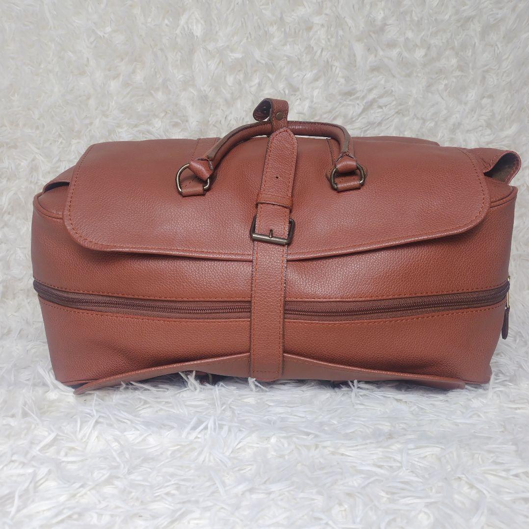 【希少/入手困難/廃盤品】モリタカバン レザー ボストンバッグ 2way 茶色