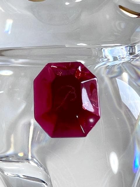 Baccarat 極美品 レッドオクトゴン まねき猫 ラッキーキャット 置物