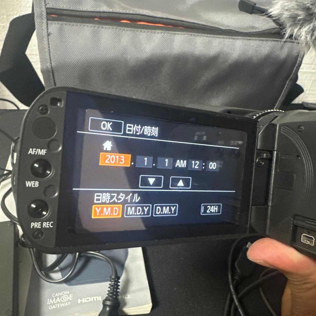 Canon ビデオカメラ本体 ウィンドシールド付き　専用マイクセット　ワイヤレス