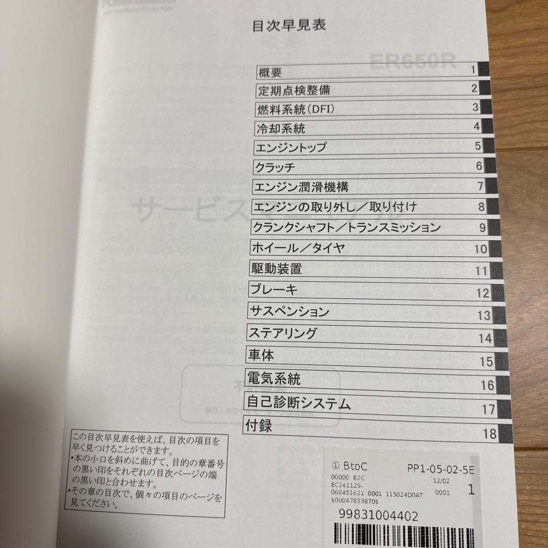 Kawasaki Z650RS サービスマニュアル