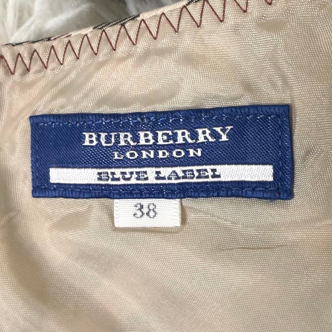 バーバリーブルーレーベル ノースリーブワンピース ノバチェック ホースロゴ M