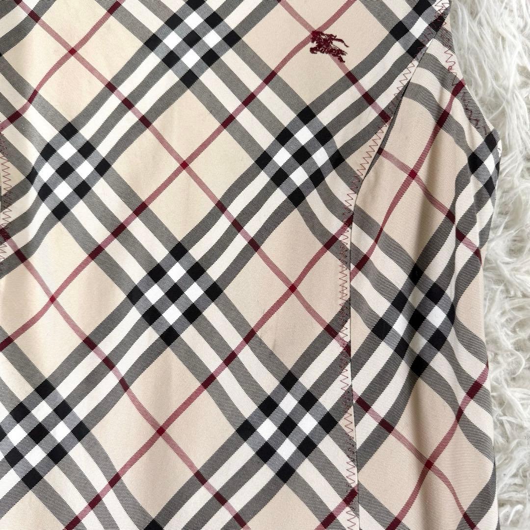 バーバリーブルーレーベル ノースリーブワンピース ノバチェック ホースロゴ M