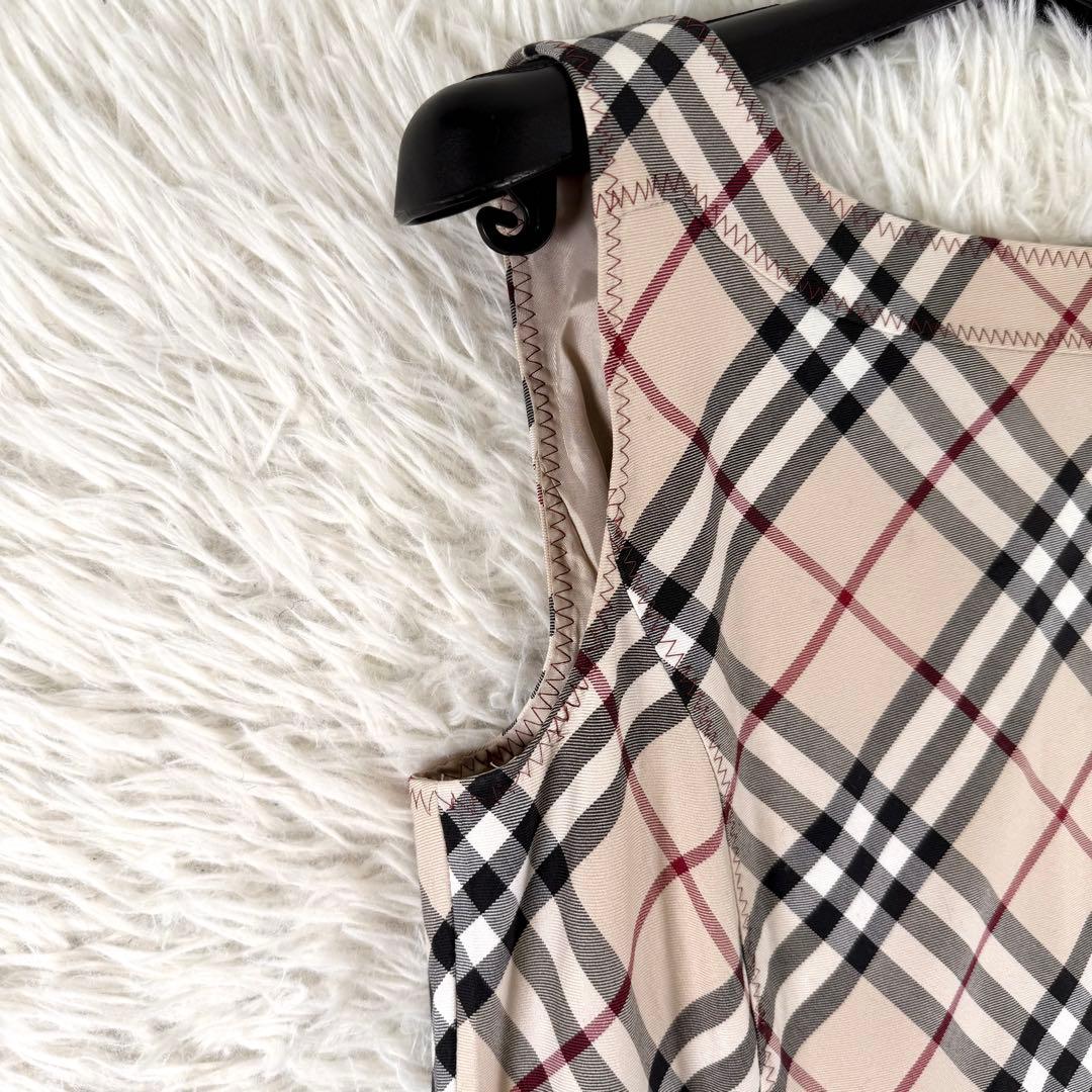 バーバリーブルーレーベル ノースリーブワンピース ノバチェック ホースロゴ M