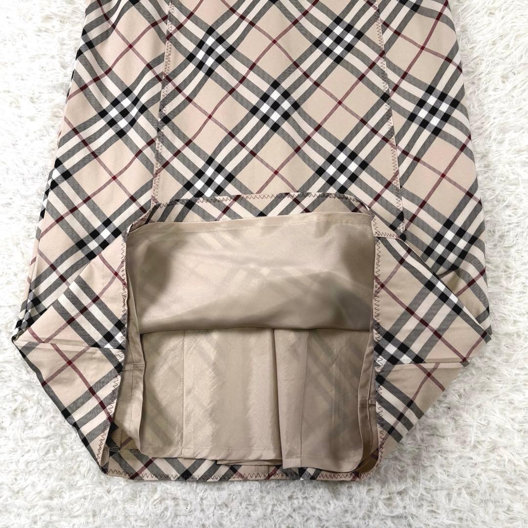 バーバリーブルーレーベル ノースリーブワンピース ノバチェック ホースロゴ M