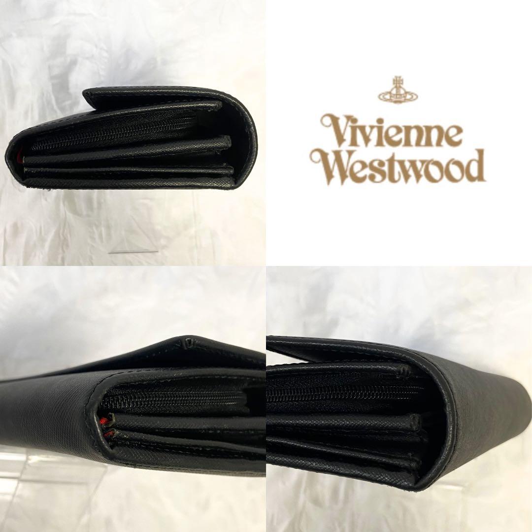 【美品】 Vivienne Westwood 長財布 黒 赤 ピンクゴールド