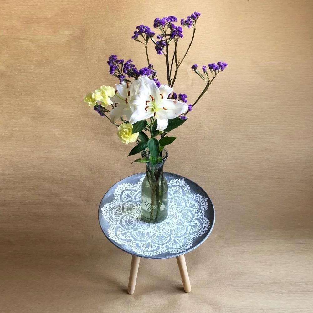 地中海 フラワースタンド 花台 プランター ベース 木製 植物 ラック 屋外