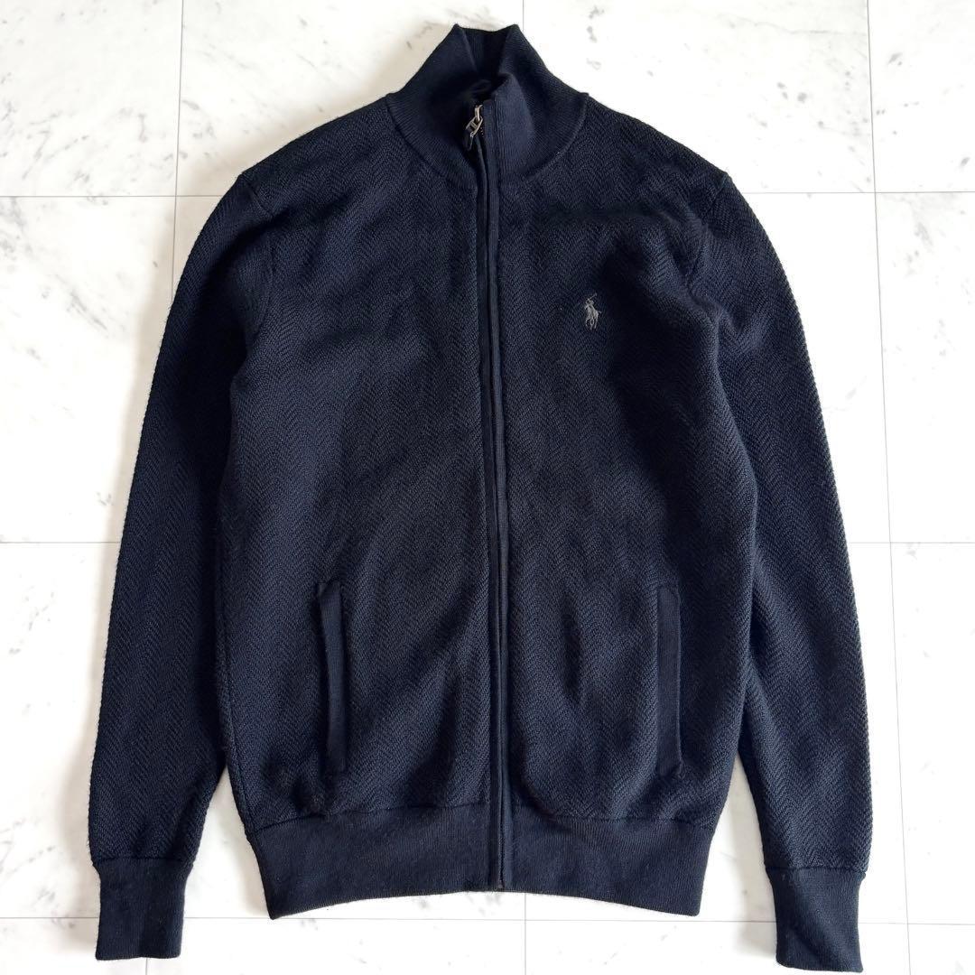 ラルフローレン ドライバーズニットウォッシャブル メリノウール ポニー刺繍 黒