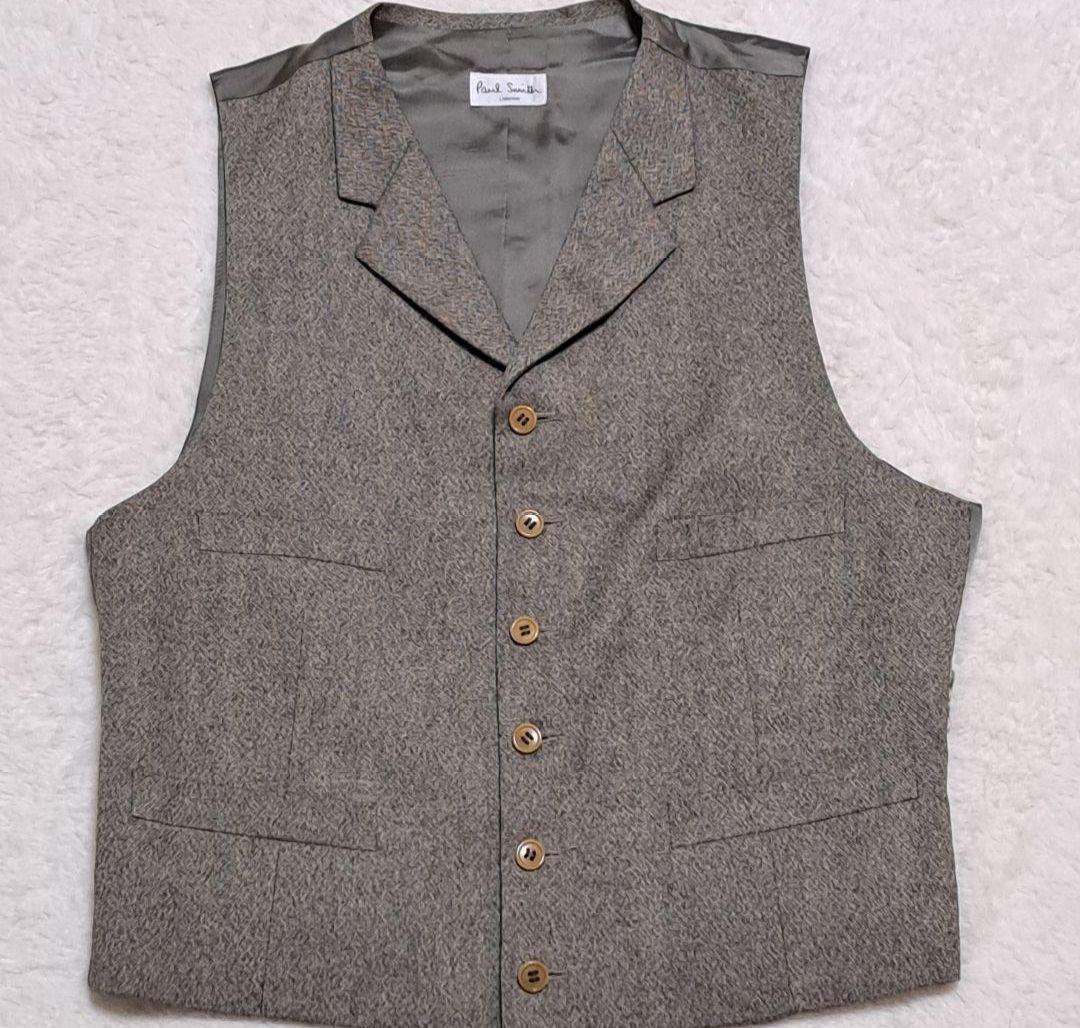 美品　ポールスミス　オルメジャーノ　セットアップ　3ピース　総裏　グレージュ　L