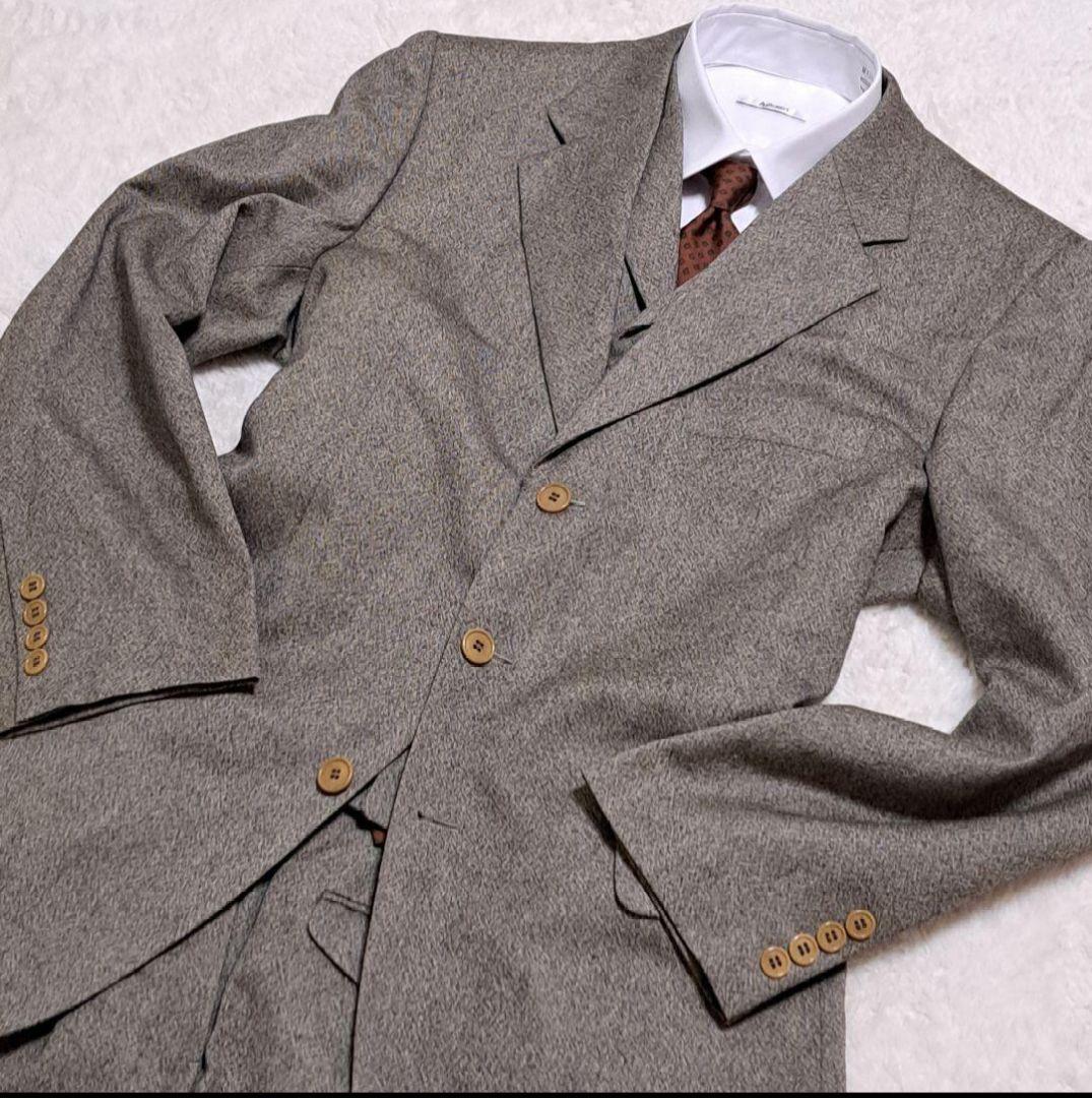 美品　ポールスミス　オルメジャーノ　セットアップ　3ピース　総裏　グレージュ　L