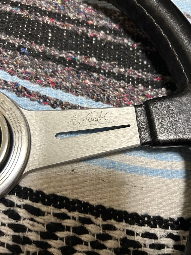 【当時物】イタリア製NARDI ナルディ レザーステアリング φ36.5