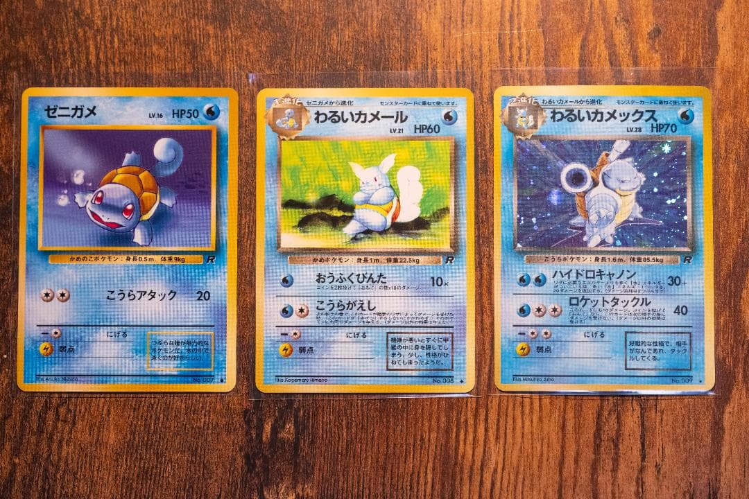 旧裏　わるいカメックス　ゼニガメ　わるいカメール 進化系セット