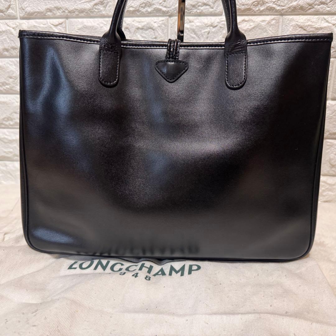Longchamp ロンシャン ロゾ ハンドバッグ ブラック ゴールドトグル
