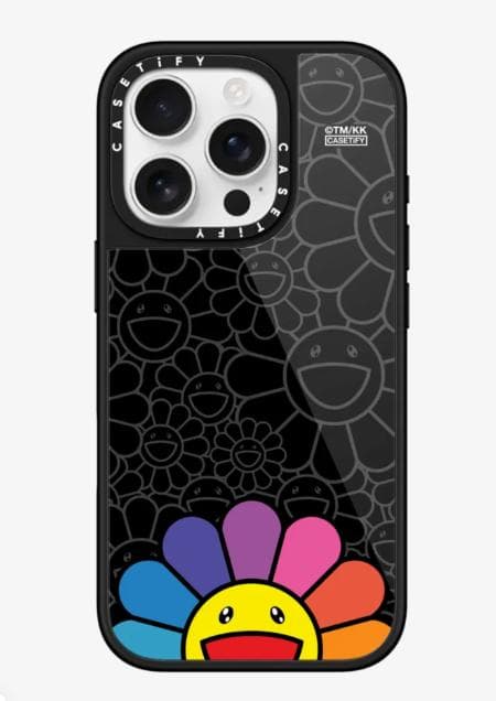 【新品】スマイル レインボー スマホケース iPhone 16 Pro