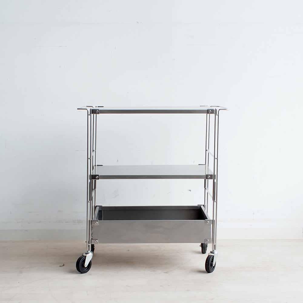 無印良品/MUJI ステンレスユニットシェルフ ワゴン ZR24309