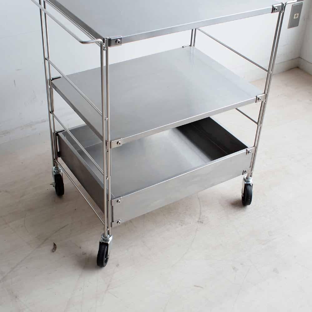無印良品/MUJI ステンレスユニットシェルフ ワゴン ZR24309
