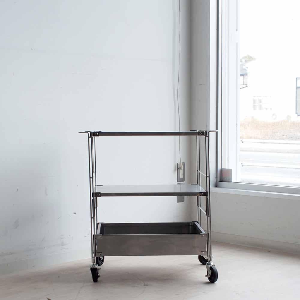 無印良品/MUJI ステンレスユニットシェルフ ワゴン ZR24309