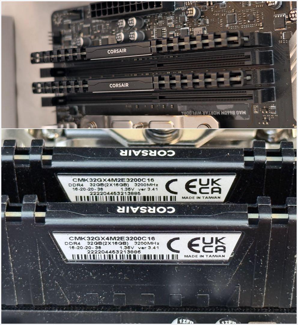 【動作美品】i5-12400+32GB DDR4-3200CL16+マザー+多数