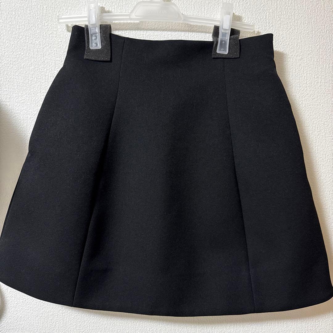 スカート CONSTRUCTIVE MINI SKIRT CLANE