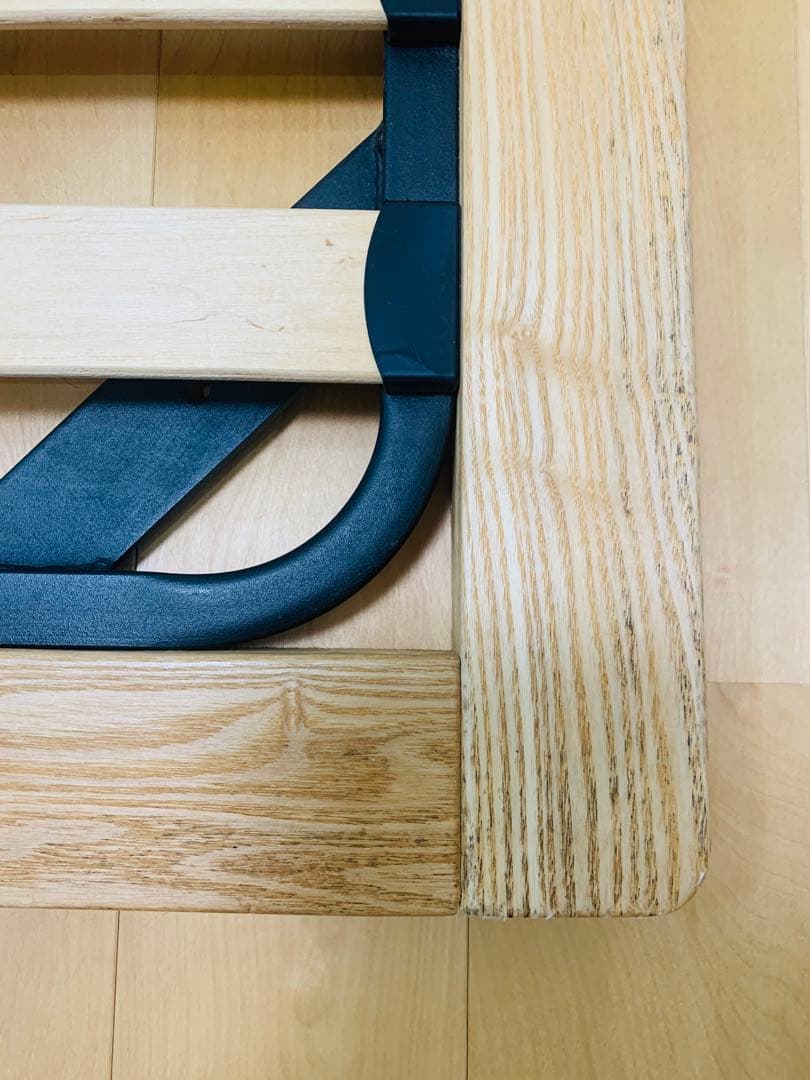 無印良品 シングルベッドフレーム オーク材 木製脚付き