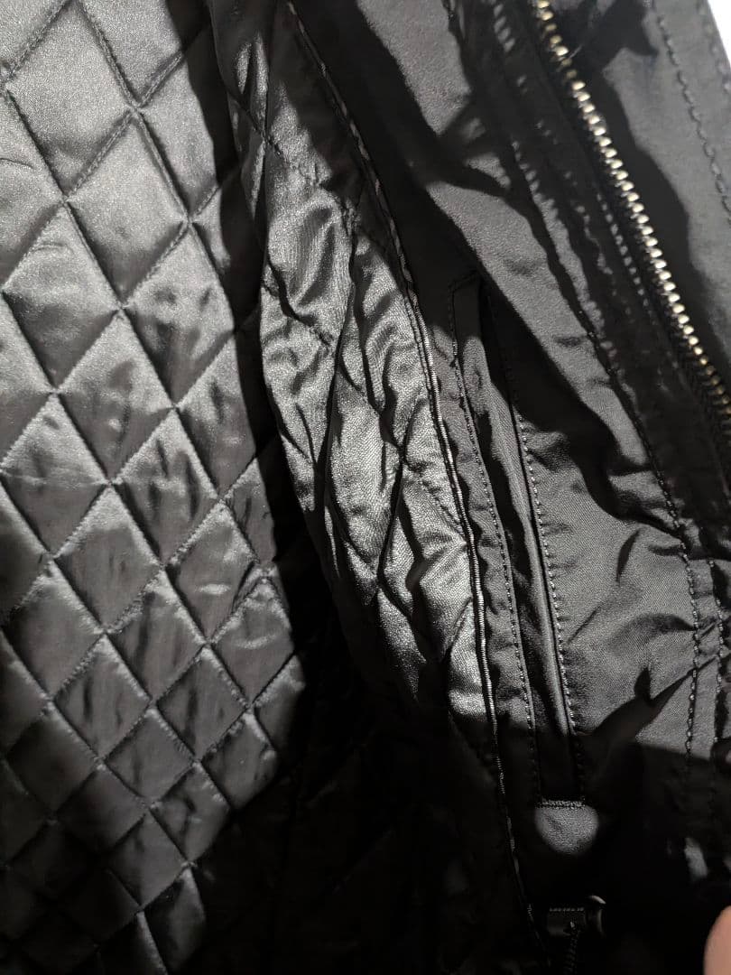 【美品】バーバリー　ブラックレーベルブラックファー付きモッズコート