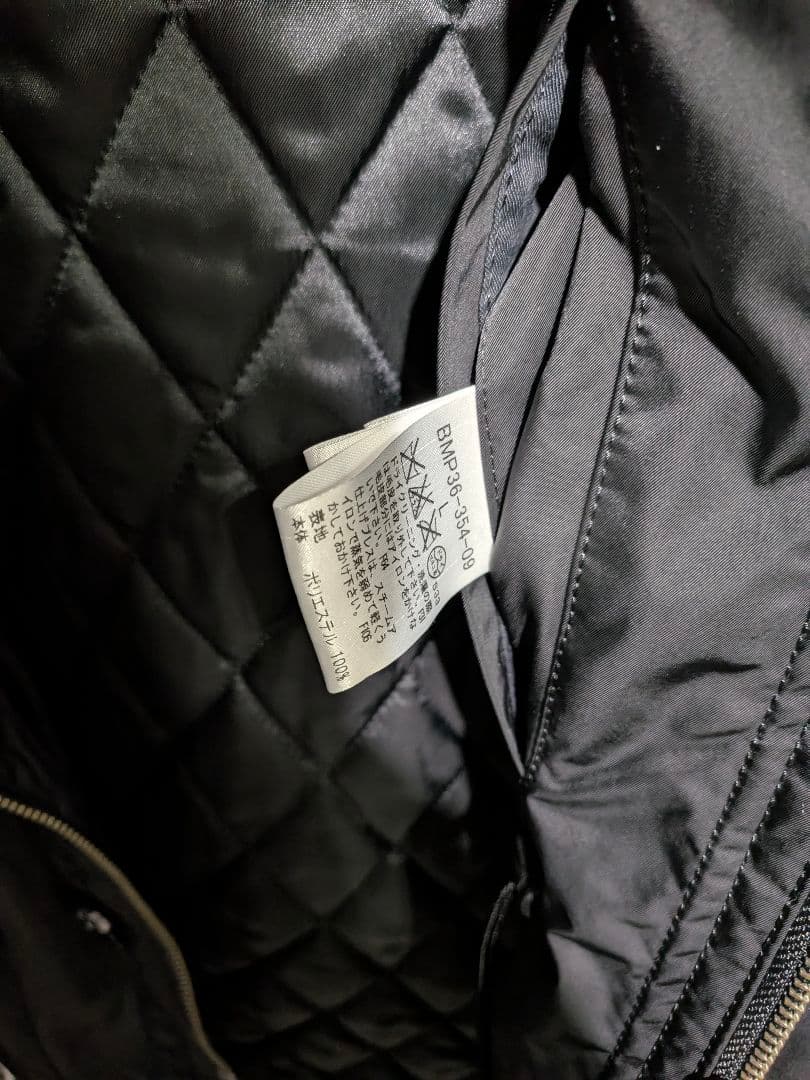 【美品】バーバリー　ブラックレーベルブラックファー付きモッズコート