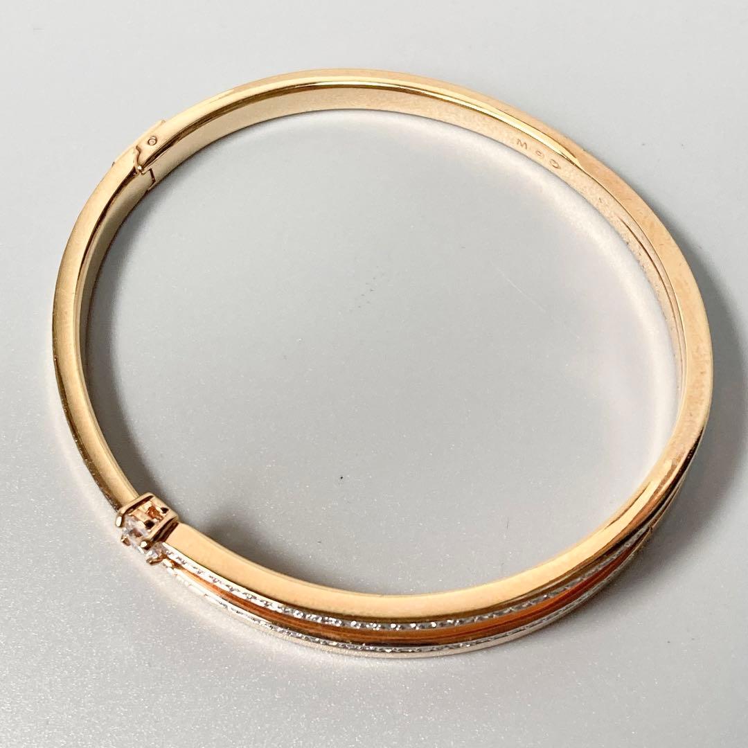 未使用 SWAROVSKI スワロフスキー バングル ブレスレット ゴールド