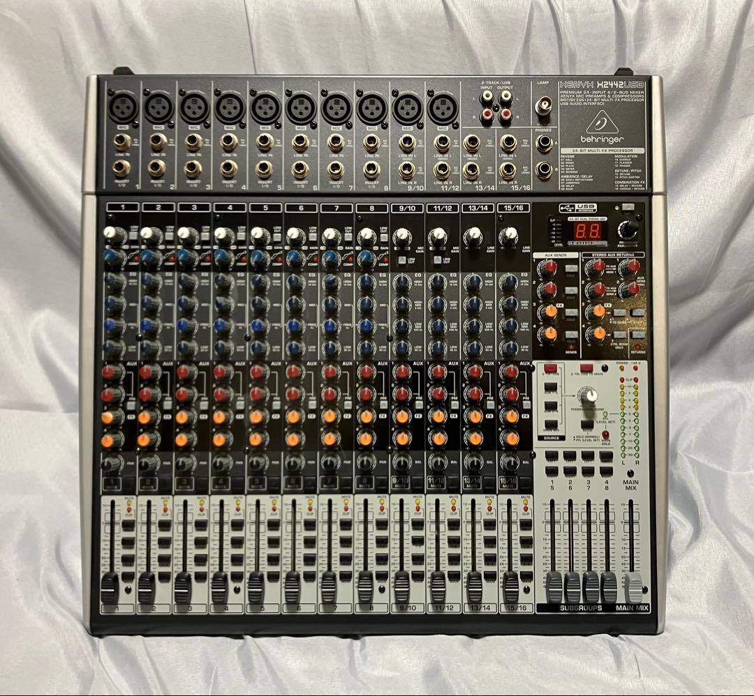 美品 Behringer XENYX X2442USB 16chアナログミキサー