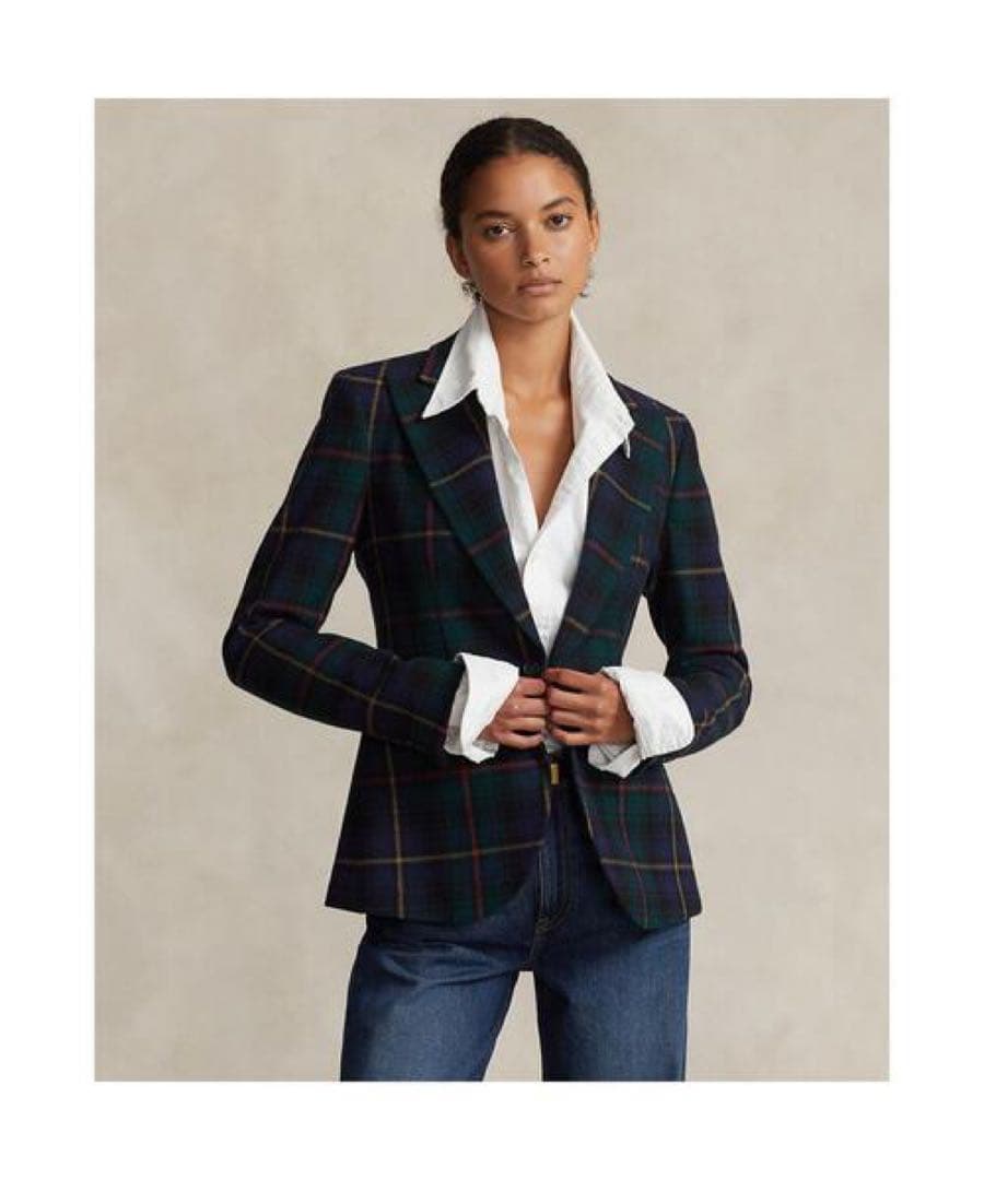 美品　ラルフローレン　タータンチェック　ブラックウォッチ　ウール　ジャケット