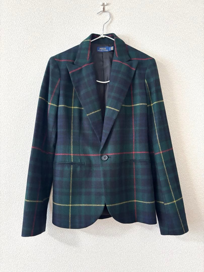 美品　ラルフローレン　タータンチェック　ブラックウォッチ　ウール　ジャケット