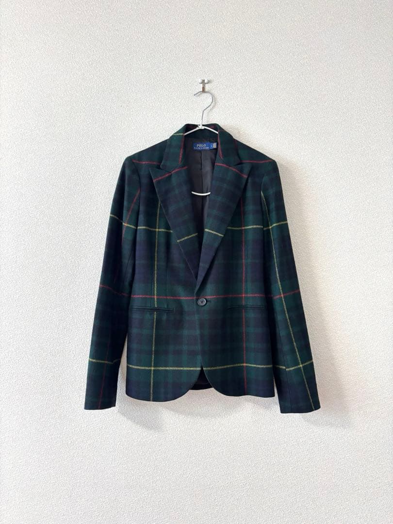 美品　ラルフローレン　タータンチェック　ブラックウォッチ　ウール　ジャケット