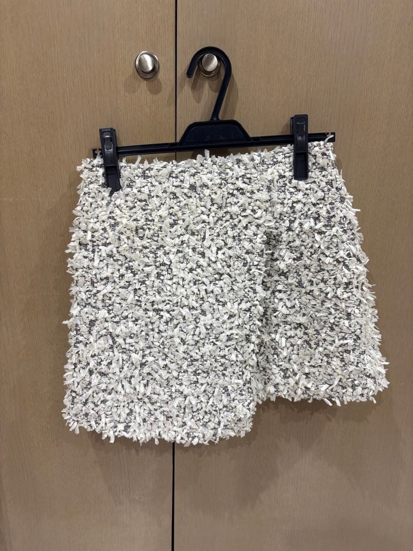 【美品】HEYON ＊pepper mini wrap skirt / gray