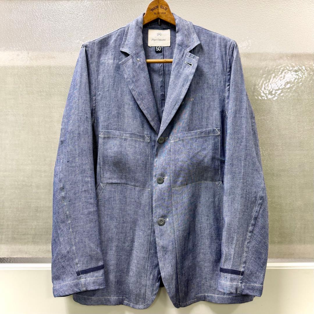 Nigel Cabourn AUTHENTICリネンデニムジャケット50 UK製
