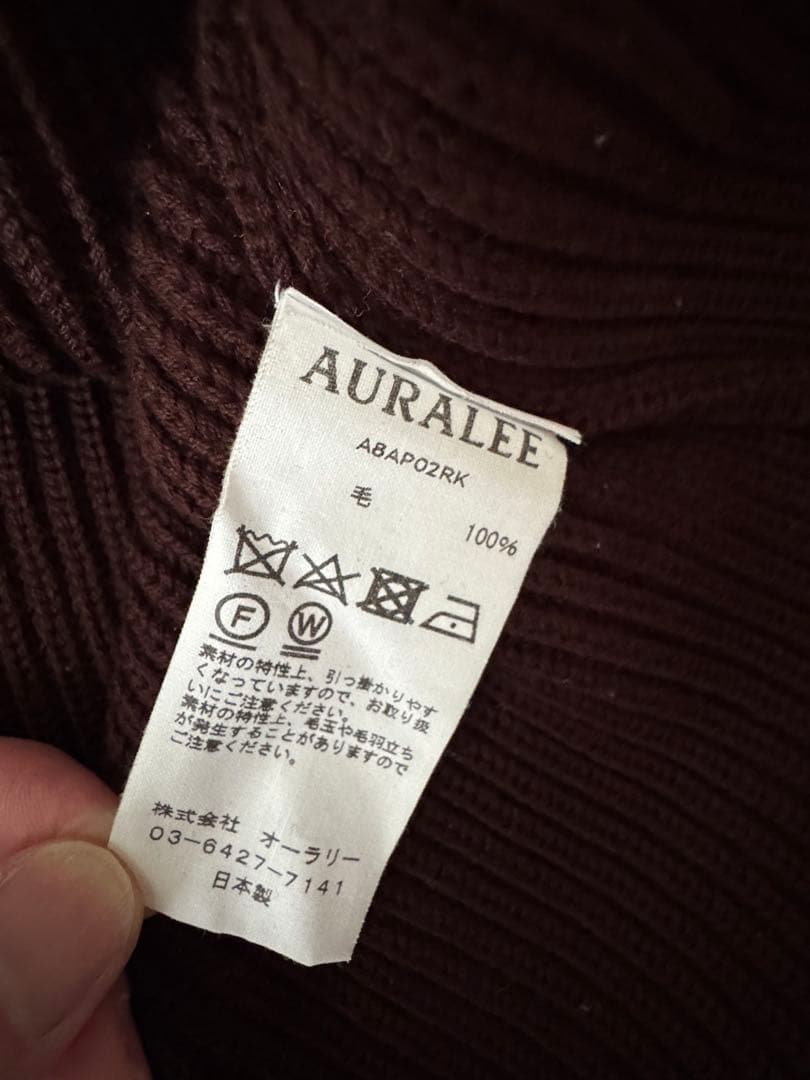 k*い様 AURALEE SUPER FINE WOOL RIB KNIT P/
