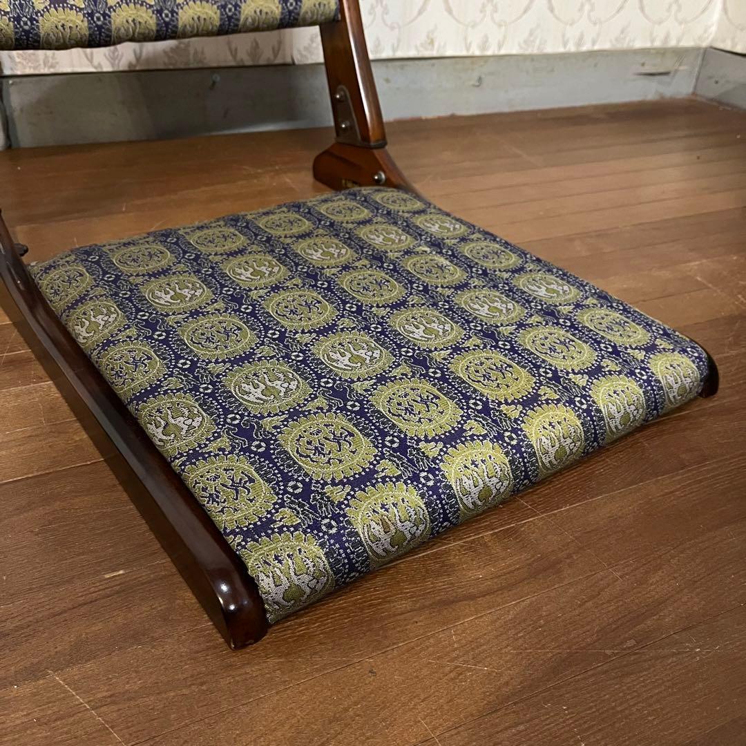 【アンティーク】昭和レトロ hikari 折り畳み座椅子 和風 座敷椅子 古道具