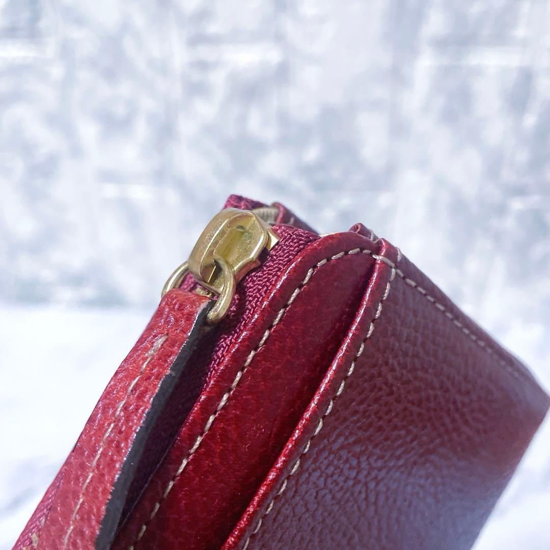 【新品✨️】Dakota(ダコタ)ラウンドジップ本革長財布 ワインレッド 日本製