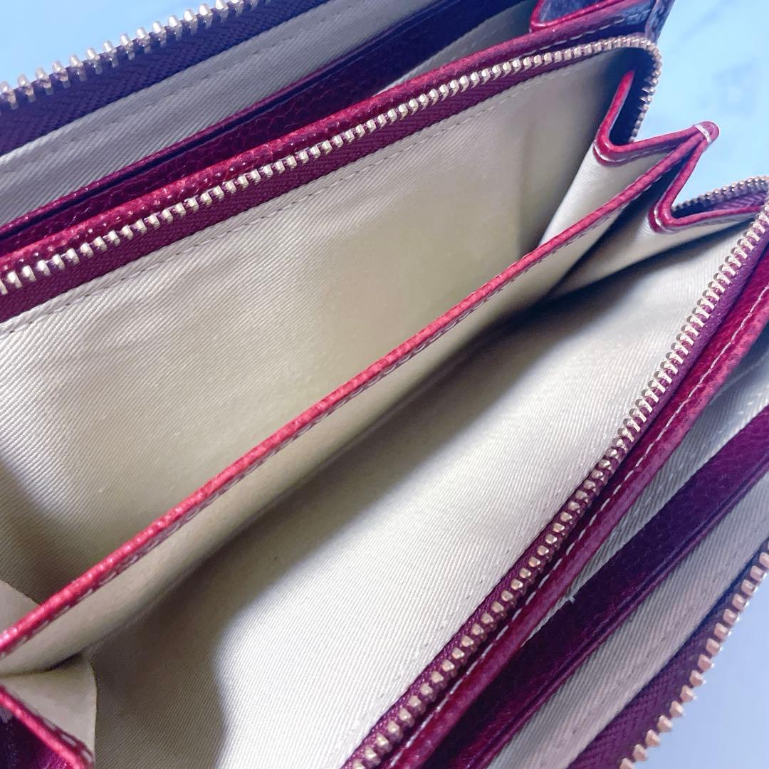 【新品✨️】Dakota(ダコタ)ラウンドジップ本革長財布 ワインレッド 日本製